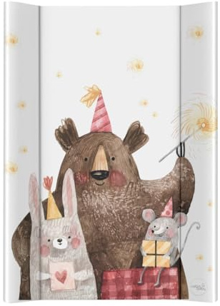 CEBA BABY Weiche Wickelauflage 50x70 cm – Profilierte Wickelmatte für feste Unterlagen Basic, OEKO-TEX® Standard 100 (Celebration)