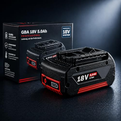 18V System Akku 5.0Ah GBA kompatibel mit Bosch Professional