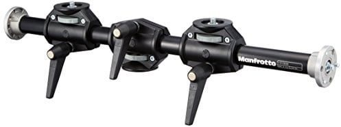 Manfrotto 131DDB Horizontal 4 Head Accessory Arm - Black (For Mounting 2 Heads Vertically And 2 Horizontally, 3/8'' Thread On All Attachments)