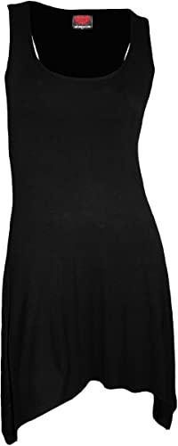 Spiral - Gothic Elegance - Goth Bottom Camisole Dress Black