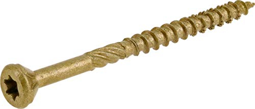 Hillman 48599 Hochwertige Holz-und Terrassenschrauben Rostbeständig für den Außenbereich, Epoxidbeschichtete Bronze, 100 Pieces
