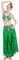 ROYAL SMEELA Bauchtanz-Kostüm-Set für Damen, Bauchtanz-BH und Gürtel, Chiffon, Tanzröcke, professionelles Outfit, 3-teilig, Grün , X-Groß