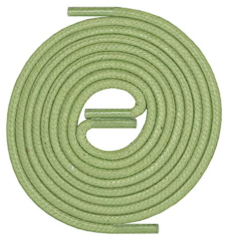LACCICO Schnürsenkel | Rund Robust Gewachst | Durchmesser 2,5 mm Farbe:Hellgrün Länge:75 cm