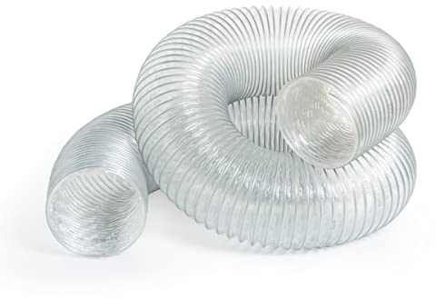 POWERTEC 70256 Tuyau Aspirateur, Tuyaux de Ramassage de Poussière en PVC Antistatique Résistant 15,2 cm x 3 m