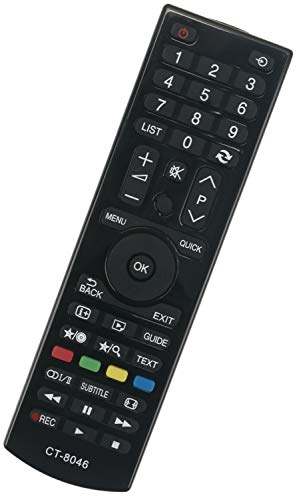 ALLIMITY CT-8046 Fernbedienung Ersetzt für Toshiba HD TV 24D1533DB 24D1544DG 24D1633DB 24W1633DB 24W1633DG 32L1544DG 32W1533DB 32W1534DG 32W1633DB 40L1533 40L1533DB 40L1533DG 40L1543DG