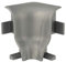 Trevendo® 10 Stück Innenecke silber für Sockelleiste Fußleiste geschwungen 40 mm Höhe
