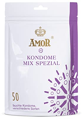 AMOR Premium Mix Special, Extra Vielfalt, Probierpaket, Ø 53/54 mm, 50 Stück