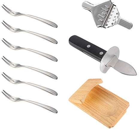 DOITOOL 1 Set Strumento per Sgusciare Ostriche Strumento per Aprire Le Ostriche Strumento per Aprire Le Ostriche Forchette per Ostriche Strumenti per Aprire Il Porta Ostriche