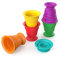 Baby Einstein Stack & Squish Cups, 6 Becher mit Saugnapf, zusammensteckbares Sensorik Spielzeug für Strand, Bad & Boden, Säugling bis Kleinkind, 12494