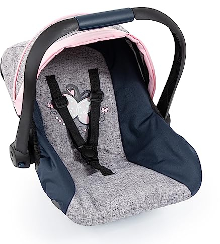 Bayer Design 67927AA EasyGo Puppenautositz, blau, grau, rosa, 46 cm