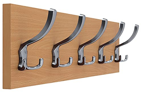 AKKE Garderobenleiste Garderobenpaneel Wandgarderobe Wandpaneel Garderobe PVC Pico 15x60 cm CHROM | BAYERISCHE BUCHE