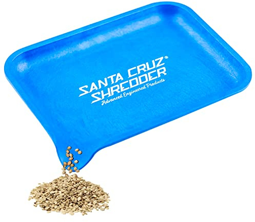 Santa Cruz Shredder Tray with Spout for Easy Filling Smooth Rounded Edges - Large (Blue)