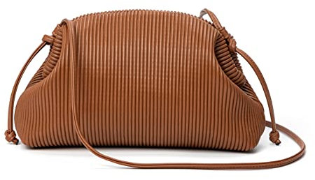 KingTo Clutch Geldbörsen für Frauen, weiche Wolkentasche Mode Knödel mit gerüschter Tasche Handtasche für Crossbody Schulter