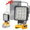 Luz de trabajo LED inalámbrica compatible con batería Dewalt de 20 V, 48 W, 4800 lúmenes, herramienta de luz de trabajo debajo del capó, regalos para hombres, con puerto de carga USB y tipo C de