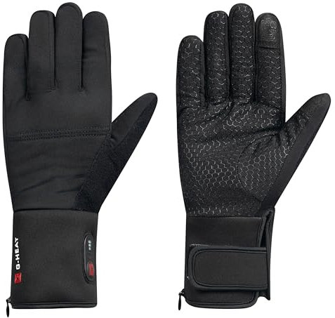 G-Heat - Dünne beheizbare Handschuhe - Gemischte Handschuhe - Flexibel und vielseitig - Sensitiv - Taktil - Verwendung: Sport, Arbeit, Wellness - Lieferung mit 1 Paar Batterien und Ladekabel.
