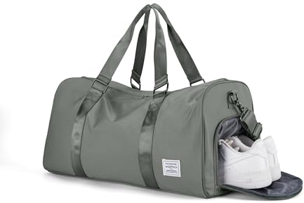 HYC00 Sporttasche Damen Reisetasche Handgepäck Flugzeug Weekender Bag Übernachtungstasche Schwimmtasche mit Nassfach & Schuhfach Trainingstasche Damen Krankenhaustasche Travel Duffle Bag,Armeegrün