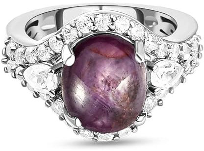 SHOP LC 0.5 ct Baguette Blauer Diamant Ring für Frauen in 925 Sterling Silber, Größe 16