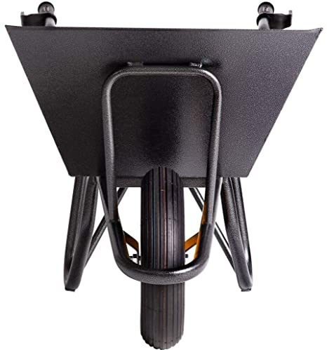 Kelberg Baukarre Steinsetzer 120L BAU-Garten-Hof Schubkarre 2,5 mm Stahl Mulde Deli TIRE Rad 250 kg Grau