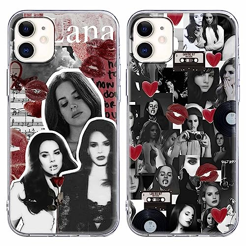 [2 Stück] Lana Del Rey Schutzhülle für iPhone 11 Hülle 6,1, Transparente Silikon Case Ultra Dünn Kratzfest TPU für Junge Mädchen Handyhülle für iPhone 11,R2