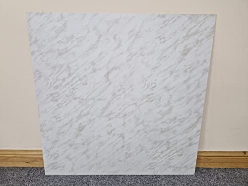 White Marble Effect HPL Laminate Fireplace Back Panel Laminate HPL 920mm x 920mm (White Marble)
