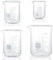 YAYODS 8 becher laboratoire, becher gradué, becher verre,verre doseur 50 ml, 100 ml, 250 ml, 500 ml, verre doseur en verre avec graduation et bec verseur pour laboratoire, école