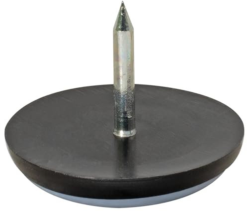 Wagner Nagelgleiter 4tlg. - Ø 25 x 5/20 mm, PFTE Möbelgleiter schwarz/grau zum Nageln, für robuste Böden - Made in Germany - 15182599