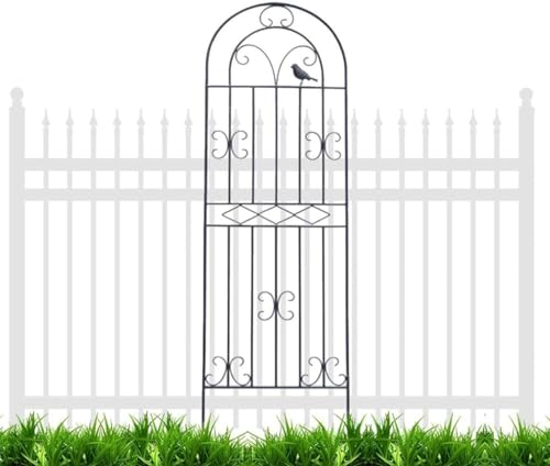 LKUOU Rankgitter, Wandgitter für Pflanzen, Garten, Balkon, Terrasse, Drahtgitter, Kletterhilfe, Pflanzengitter, Spalier, wandbefestigung, schwarz (Color : Black, Size : 50x200cm/19.7x79in)