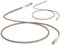 WOWLED Cable de subwoofer premium, paquete de 2 cables coaxial digital OFC de 1 m, chapado en oro, conectores RCA a RCA, cable RCA trenzado de nailon doble blindado para subwoofer de alta fidelidad,