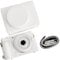 VOVMOEYA ZV-1 II ZV-1F Case,PU Leather Camera Case Suitable for Sony ZV1F/ZV-1 II Camera,ZV1M2 ZV1F Camera Bag with Camera Strap - White