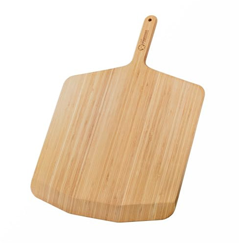 Chef Pomodoro - Grande Pelle A Pizza En Bois de Bambou (41 cm) - Pelle Pizza et Planche à Découper, Préparer et Tranférer vos pizza et pains - Planche pizza Légère et Résistant, Convient aux fours