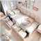 Letto singolo 90x200 cm, letto per bambini con contenitore, con rete a doghe, daybed in velluto (Rosa, 90 * 200)