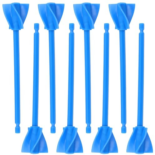 UNGFEI 8 Pack 16.5x3.5cm Paddle Mixer Bit, Epoxy Paddle Mixer, Drill Bit Mixer for 1/4 Inch Drill Resin Paint Stirrers for Paint, Resin, Pigment