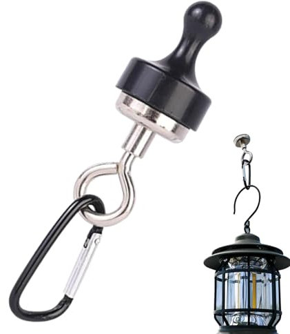 Cushangty Magnetic Hooks, Magnetic Hooks Heavy Duty Garage Hook for Cupboard, Magnetic Key Ring with Quick Release, Wall Hanger Organiser for Toolbox, Grill, Huts, Torches
