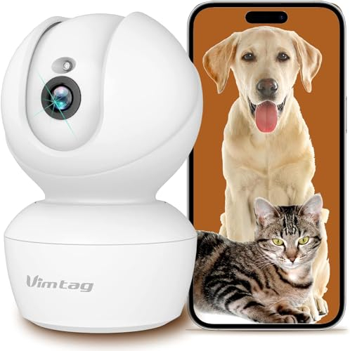 Vimtag 4MP Überwachungskamera Innen WLAN, Kamera Überwachung Innen für Zuhause, Mensch/Ton/Bewegungsalarm, Haustierkamera mit App, Nachtsicht, Baby Monitor with Camera, Kompatibel mit Alexa
