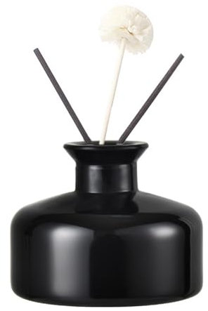 200 ml/6.7 oz Empty Glass Diffuser Bottles Refillable Aromatherapy Jar Container DIY Replacement Reed Diffuser Accessories Essential Oils Crafts Decor(Black)