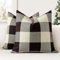 JOTOM 2er Set Buffalo Plaid Kissenbezüge, Dekorative Weich Plaid Wurf Kissenbezug Moderne Kissenhüllen Sofakissen Dekokissen Zierkissenbezug für Wohnzimmer Schlafzimmer Deko (40x40cm, Braun)