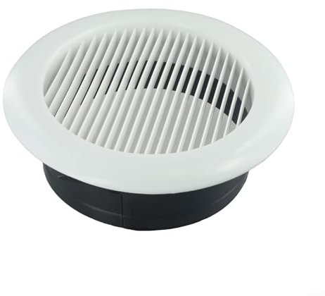 Besttoolifes 75-200mm Round Louvred Air Vents For Wall Ceiling, Interior ABS Grille Ventilation Wall Vent Covers Extractor Fan Vent Cover For For Duct Pipe, Exhaust Fan(200mm)