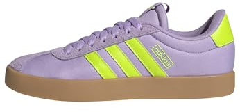 adidas VL Court 3.0 Shoes, Sneaker Donna, Powder Plum Solar Slime Lucid Lemon, 40 EU