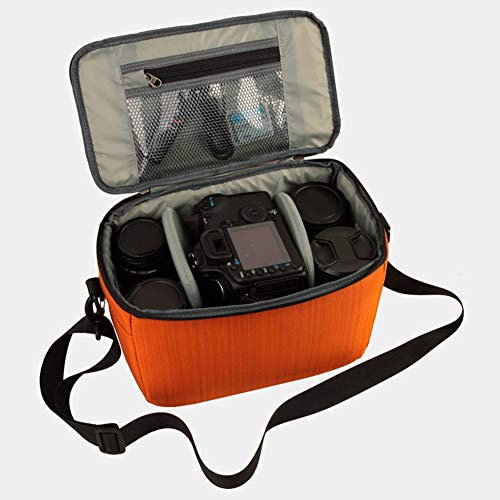 KIMISS Camera Protective Bag, DSLR Camera Lens Bag with Strap Insert Partition Pouch Protect Case Camera Flash Light Accessories (#01)