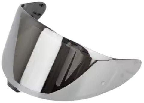 Guajiro - Visier kompatibel mit Shoei NXR 2 - Z8 - X15 - XSPR Pro - CWR-F2 | Polycarbonatscheibe vorbereitet für Pinlock | Kratzfest und beschlagfrei (Silber)