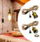 Suspension Luminaire en Laiton Vintage, 2 PCS Douille Ampoule E27 avec Corde Chanvre Câble 5.1m, Salon Lustre Chambre, Compatible avec Abat-jour,DIY Lampe Suspendue Industrielle, Luminaire Intérieur