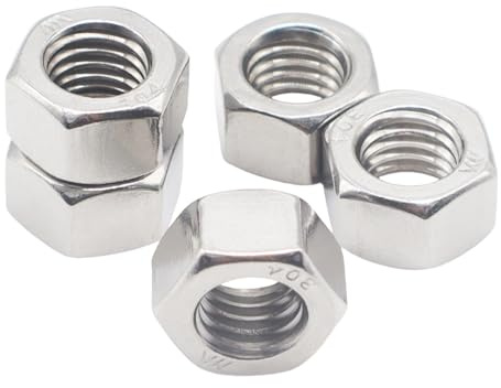 Dadi esagonali SAE 3/8-16, 3/8 in acciaio inox standard con filettatura grossolana; 30 pezzi