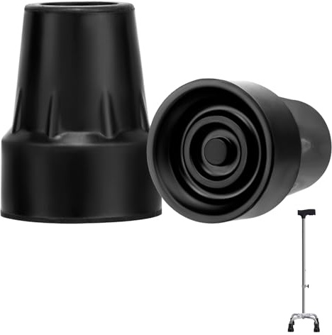 2 muletas de goma antideslizantes, 19 mm, tope de goma, punta de tubo, punta de repuesto para bastones de senderismo, bastones de senderismo