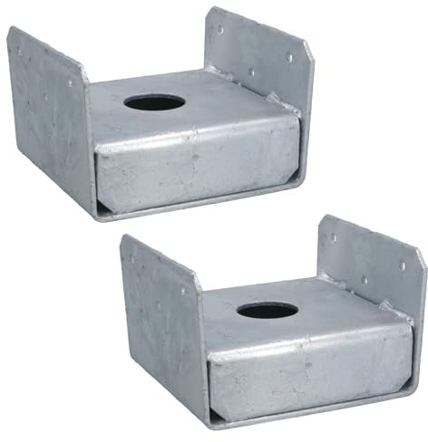 Deck Post Base Holder Pillar Foot Bracket 100mm x 100mm Pergola Canopy 2PK