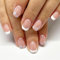 White French Tip Flase Nails Short Square Pink Press on Nails with Cute Flowers Designs Full Cover Natural Fit Glossy Acrylic Press ons for Women Daily Wear 24 Pcs