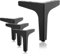 Lot de 4 pieds de meubles modernes en métal robuste pour meubles, armoires, buffets, canapés - 15 cm