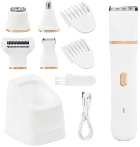 Ziyonix Rasoio Elettrico Donna 5 In 1 Depilatore Corpo Donna Rasoio Donna Inguine IPX7 Impermeabile Rasoio Elettrico Corpo Donna Rasoio Intimo Donna a Secco e Bagnato Indolore Rasoio Parti IntimeDonna