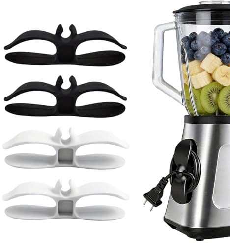 4 Pack Self-Adhesive TPR Appliance Cord Organizer for Kitchen Appliances | Heat-resistant flexible TPR, residue-free strong adhesive, tangle-free fixed slot, fits air fryer coffee maker & office use