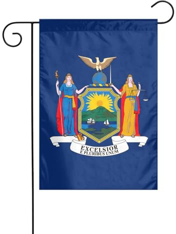 Drapeau de New York - Petit drapeau de Noël - Double face - Décoration de pelouse de Noël pour l'extérieur de la cour