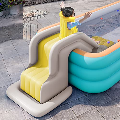 Aufblasbare Wasserrutsche, PVC, Leicht zu Verstauen, Leicht, 200 X 85 X 80 cm, nach Dem Aufblasen, Blau, Grün, Gelb, Kletterwasserrutsche für den Sommer (Generic8se3gyxp5u-10351539)